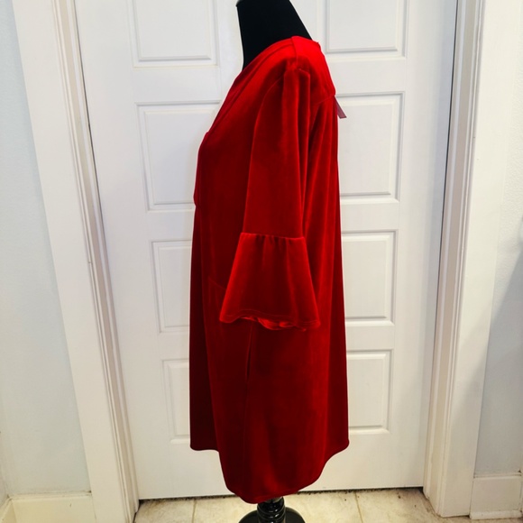 NWT Jude Connally Kerry Dress in Red Velvet- SMALL - Picture 5 of 12